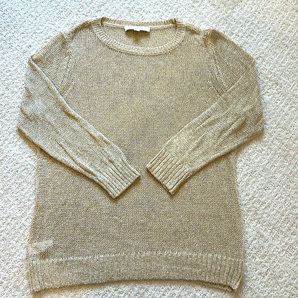 Loft Metallic Crewneck Beach Sweater